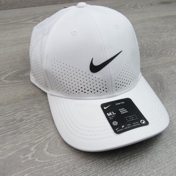 Nike Dri-FIT ADV Club Swoosh White Hat Cap Size M/L NEW - Picture 5 of 14